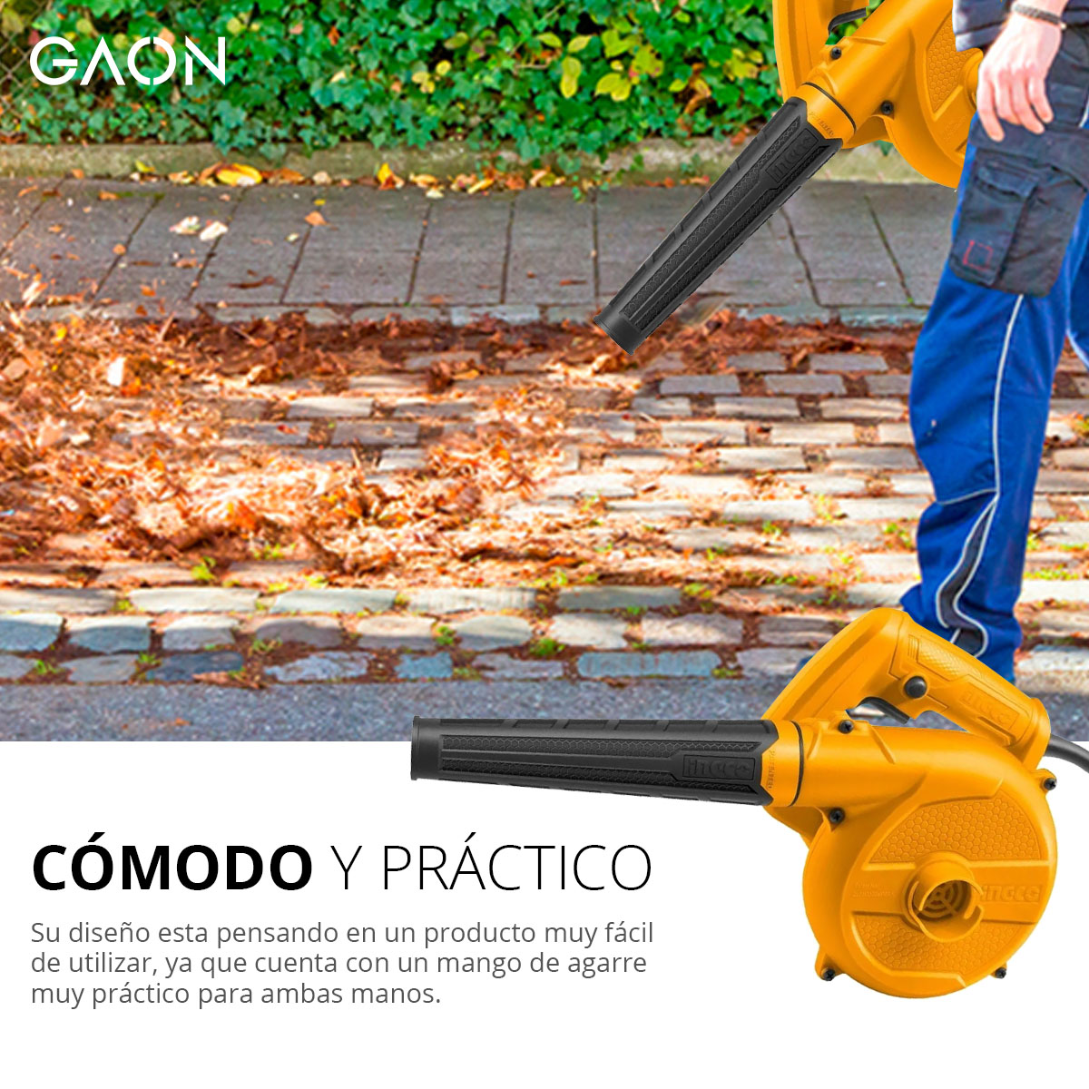 Sopladora Aspiradora Trituradora De Hojas Electrica Portatil