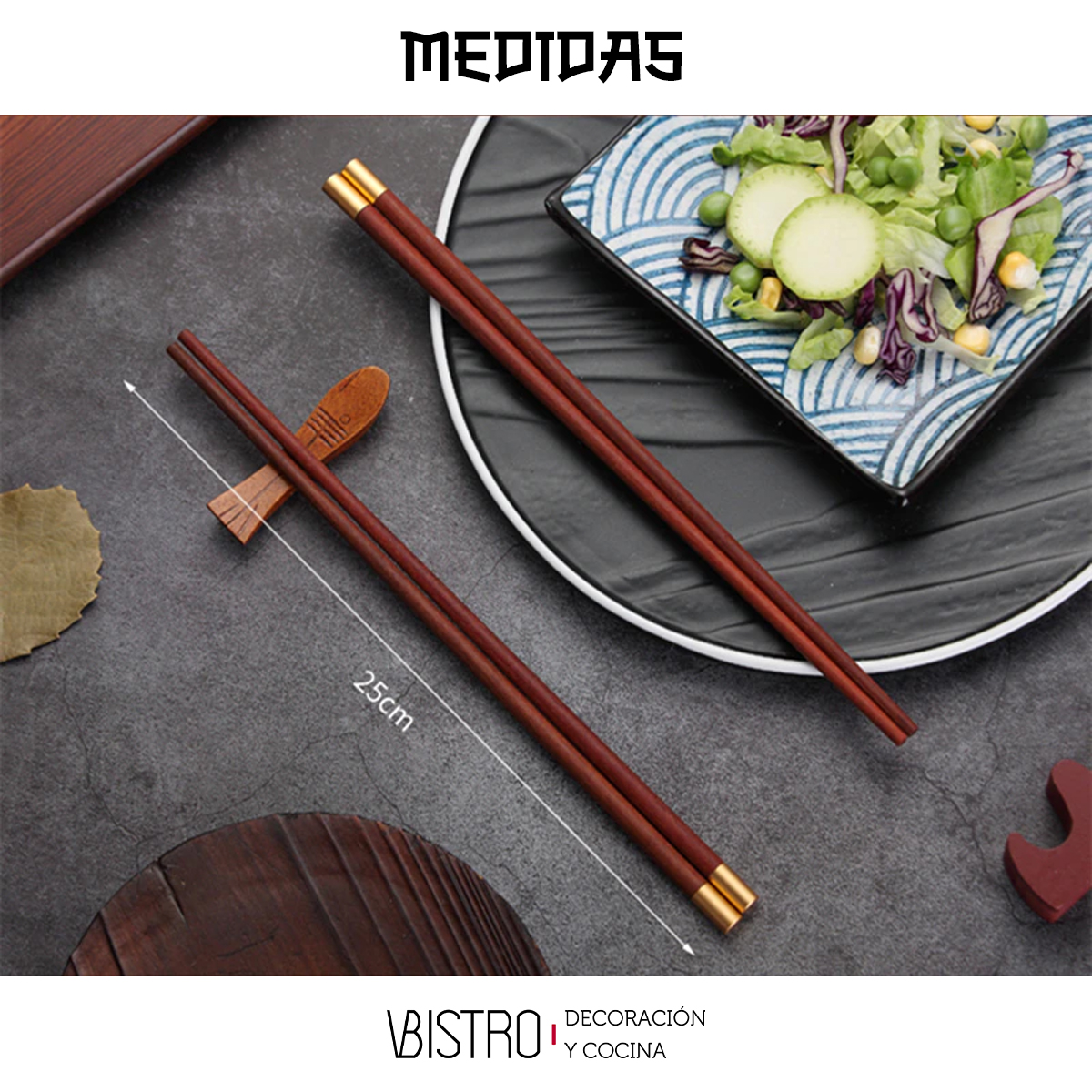  Palillos Japoneses Premium Madera De Sandalo Wengue Chinos