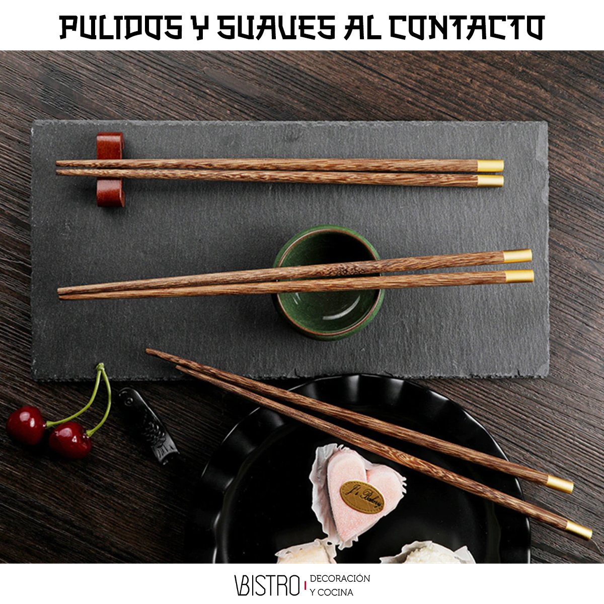  Palillos Japoneses Premium Madera De Sandalo Wengue Chinos