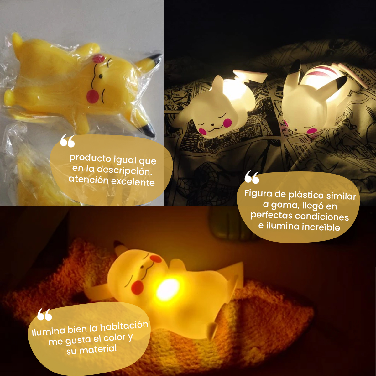 Lámpara De Noche Pikachu Para Dormir Pokemon Nocturna