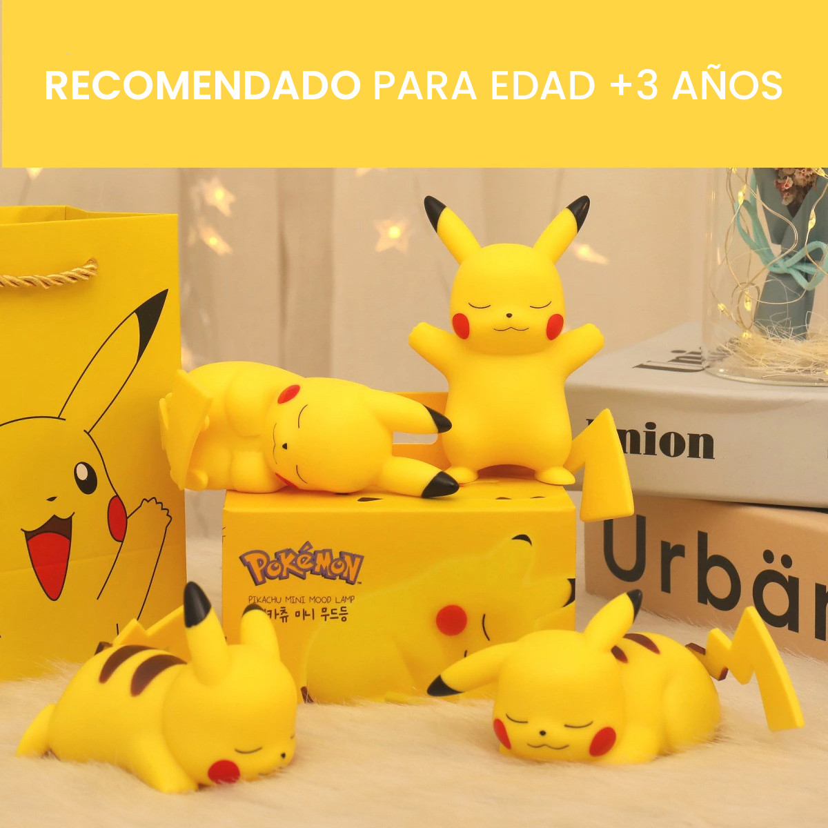 Lámpara De Noche Pikachu Para Dormir Pokemon Nocturna