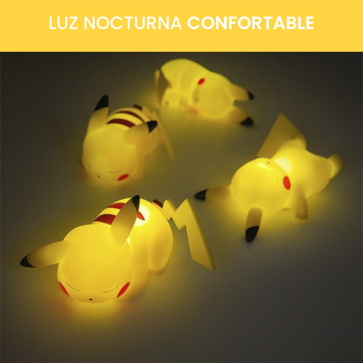 Lámpara De Noche Pikachu Para Dormir Pokemon Nocturna