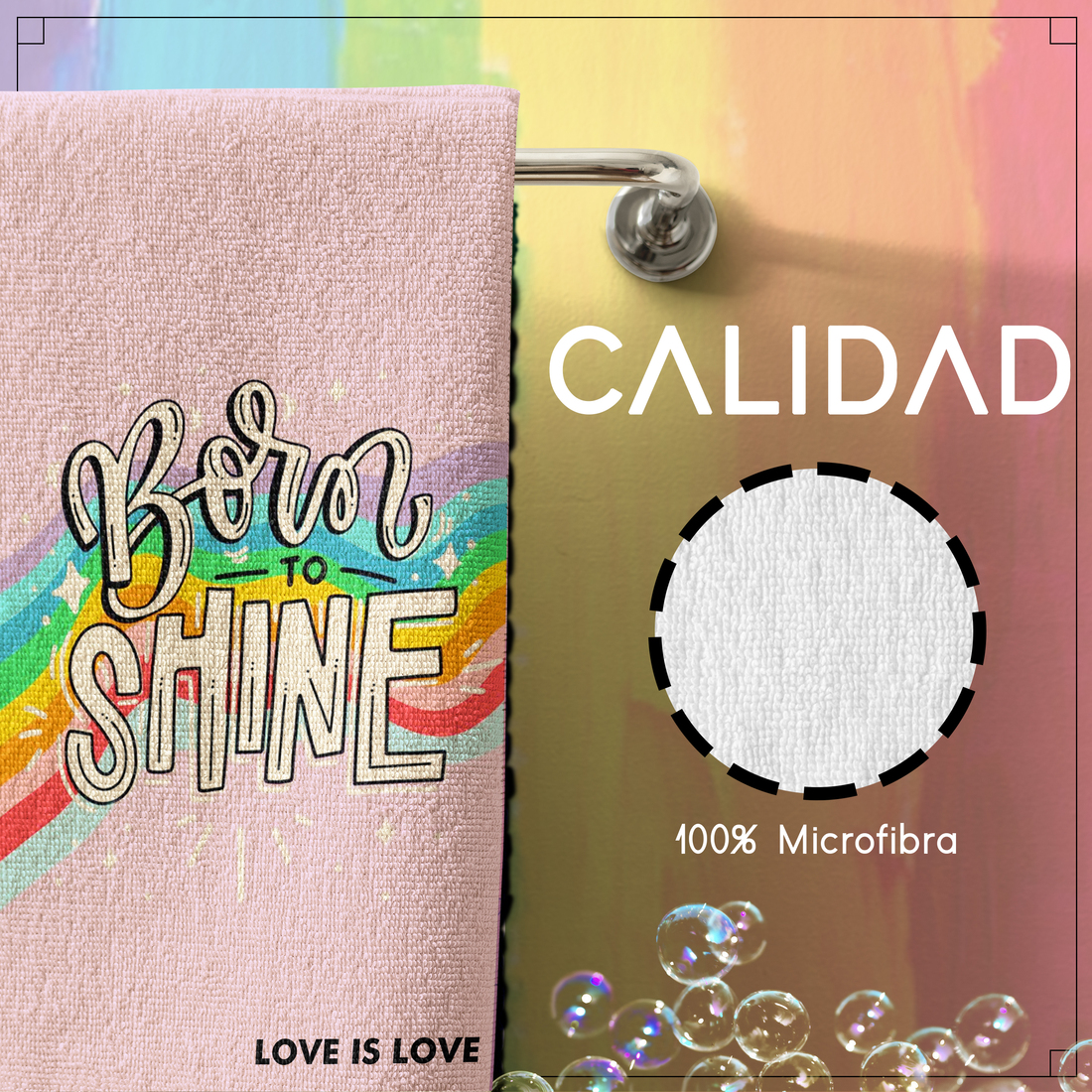 Toalla De Baño Lgbt Orgullo Microfibra Poliester Pride