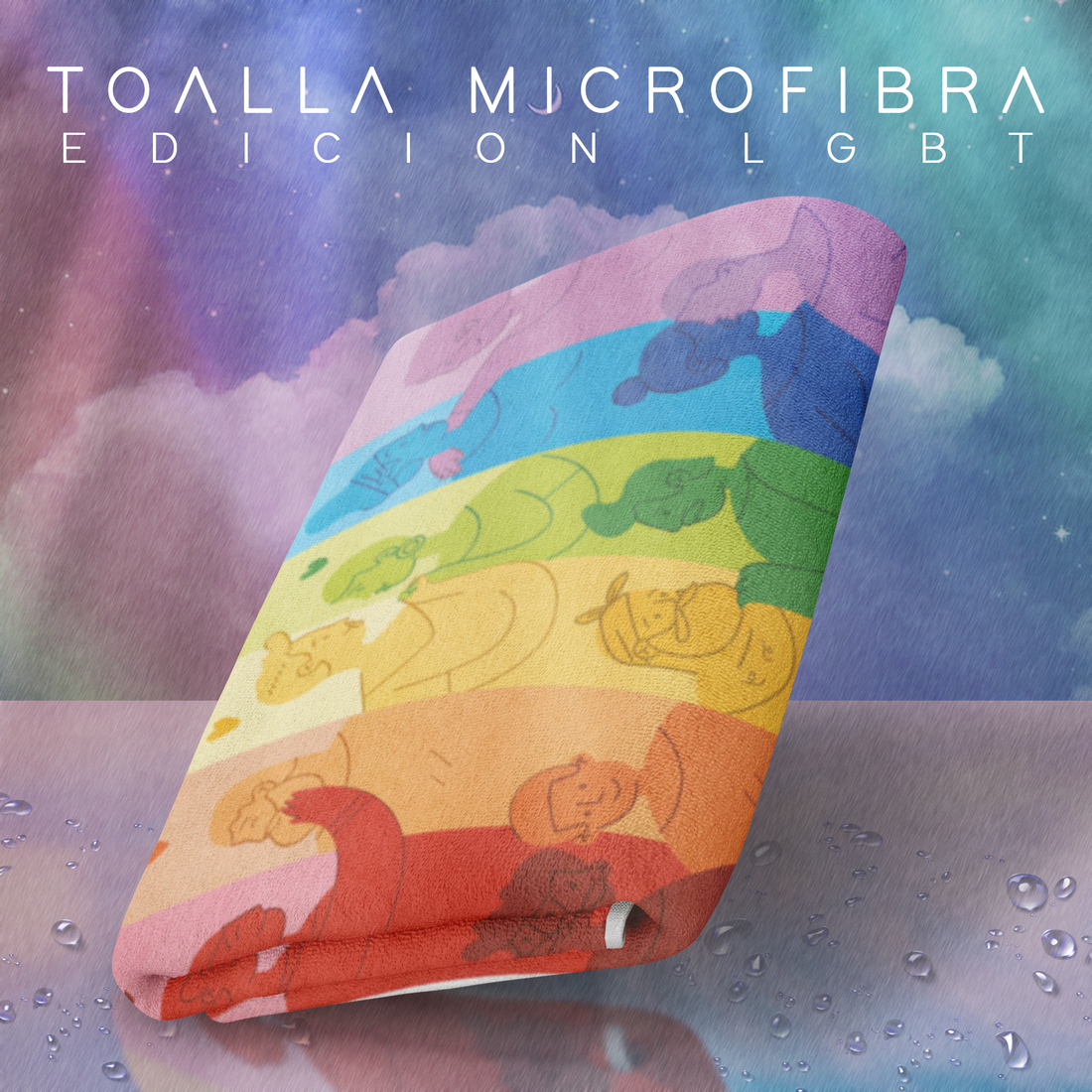 Toalla De Baño Lgbt Orgullo Microfibra Poliester Pride