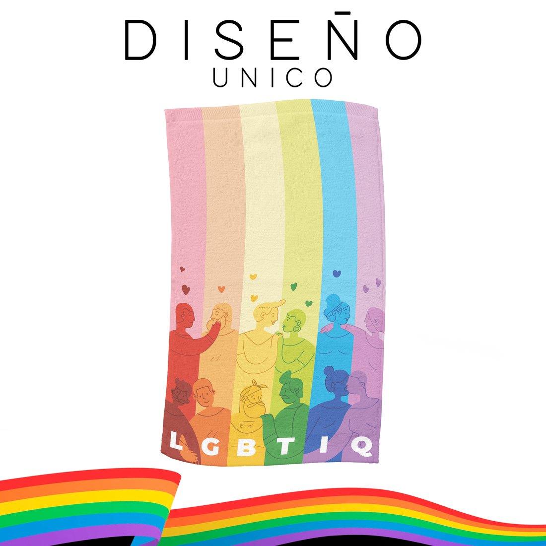 Toalla De Baño Lgbt Orgullo Microfibra Poliester Pride