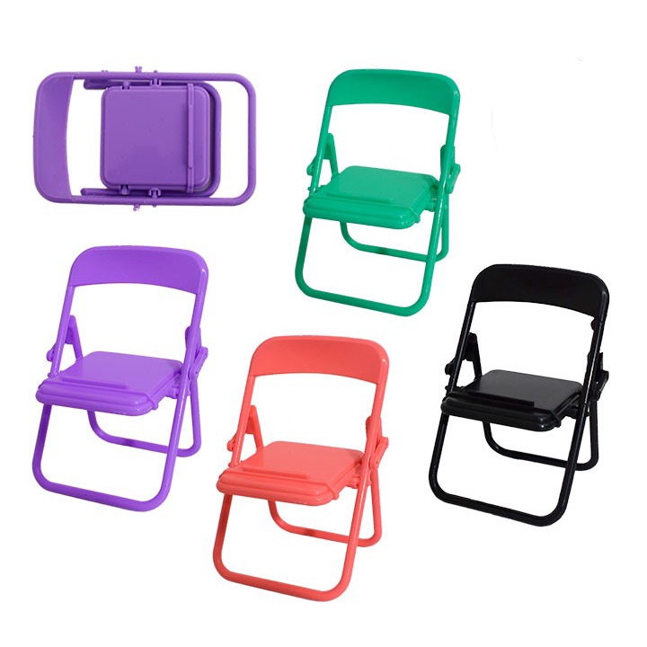Soporte para teléfono Celular Mini Silla Decorativa, Portatil, para iPhone y Android, SET 5 PCS