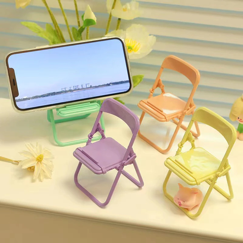 Soporte para teléfono Celular Mini Silla Decorativa, Portatil, para iPhone y Android, SET 5 PCS