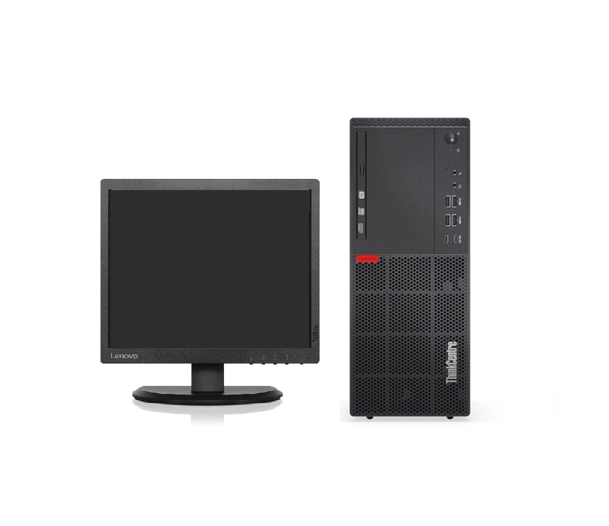 PC Lenovo Tower M710T MT intel i5-7400 a 3.0Ghz con 8gb y 500Gb HDD Monitor cuadrado 19p con Windows 11 Equipo clase A, Reacondicionado