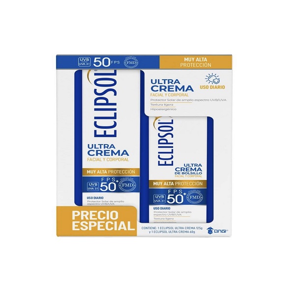 Protector Solar Eclipsol FPS 50 Ultra Crema de125g y 60g