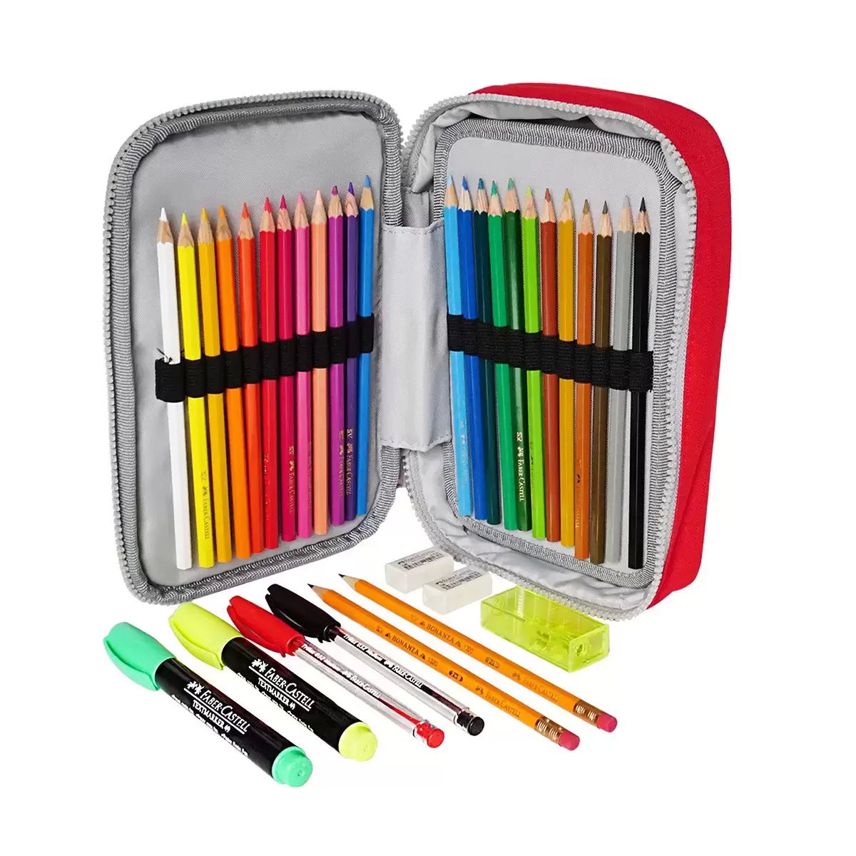Faber Castell 24 Colores Estuche 34 Piezas Escuela Dibujo