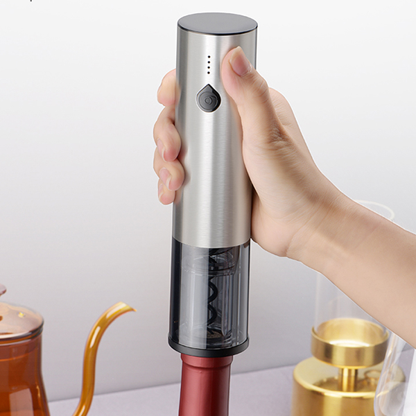 Kit de Sacacorchos Eléctrico para Vino con Led Dst10- Zeta- Gris