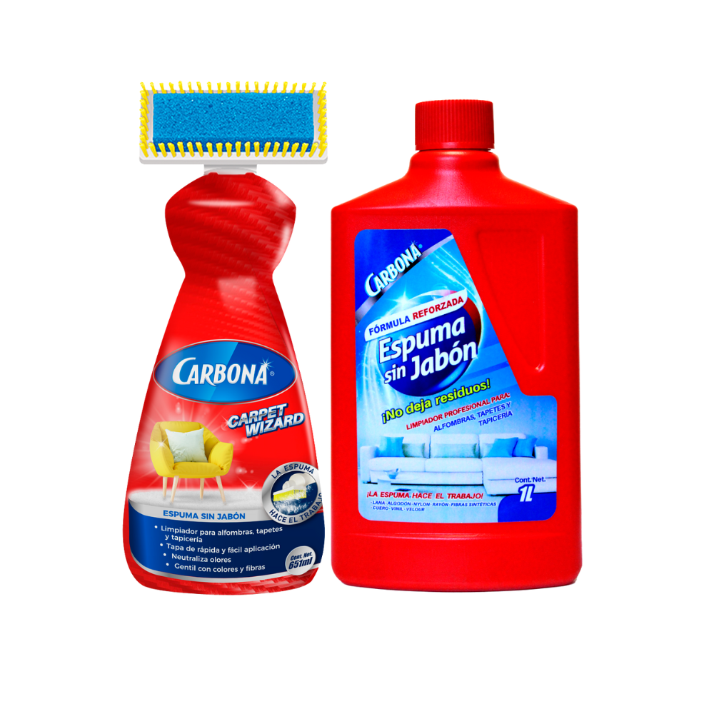 Kit Carbona 651ml con cepillo mas repuesto de 1Lt.
