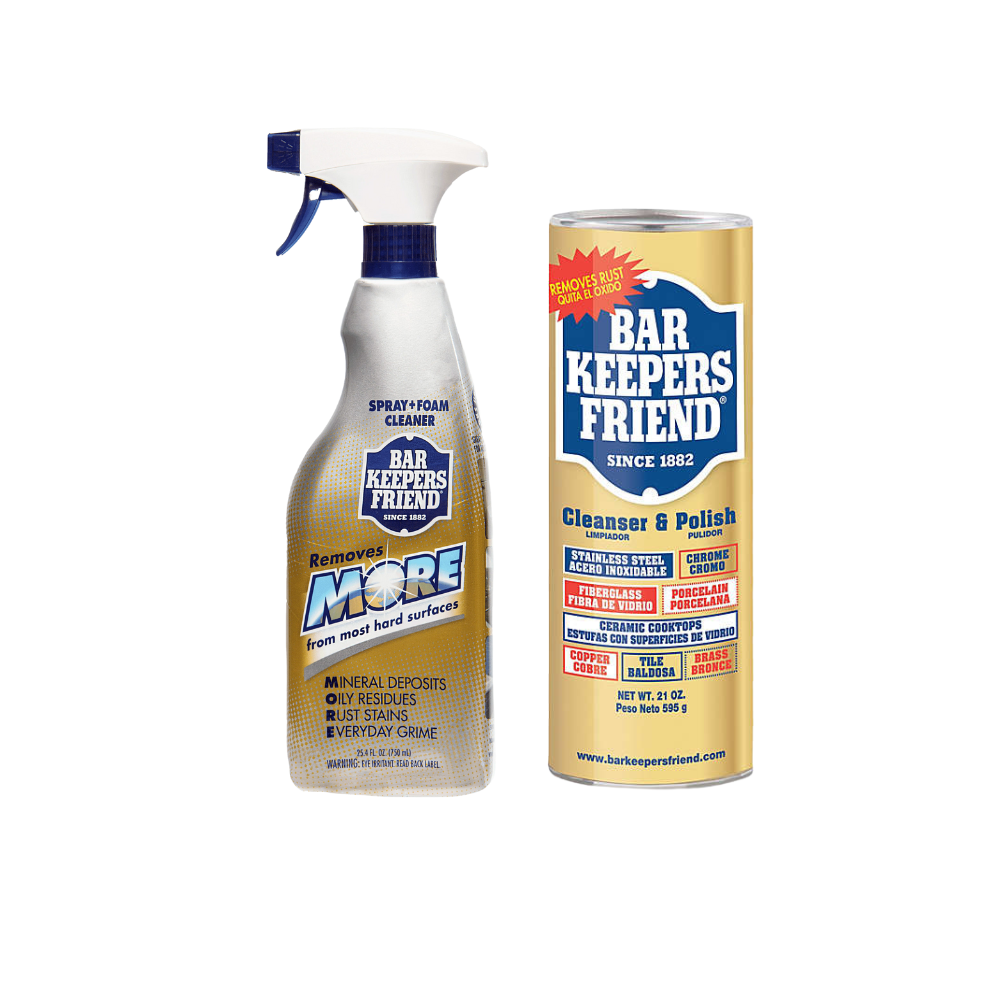 Kit de Bar Keepers Friend Espuma Limpiadora Mas Polvo Limpiador. 