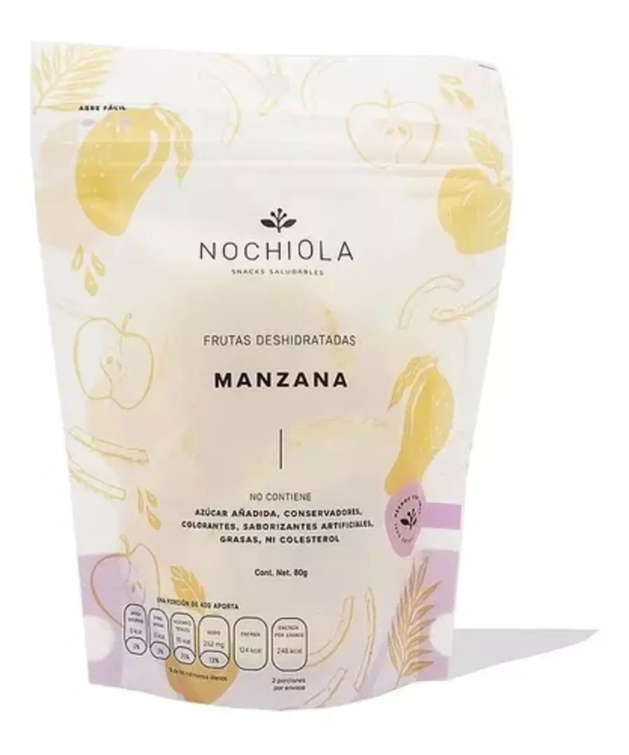 Manzana Deshidratada 80g Nochiola Vegan