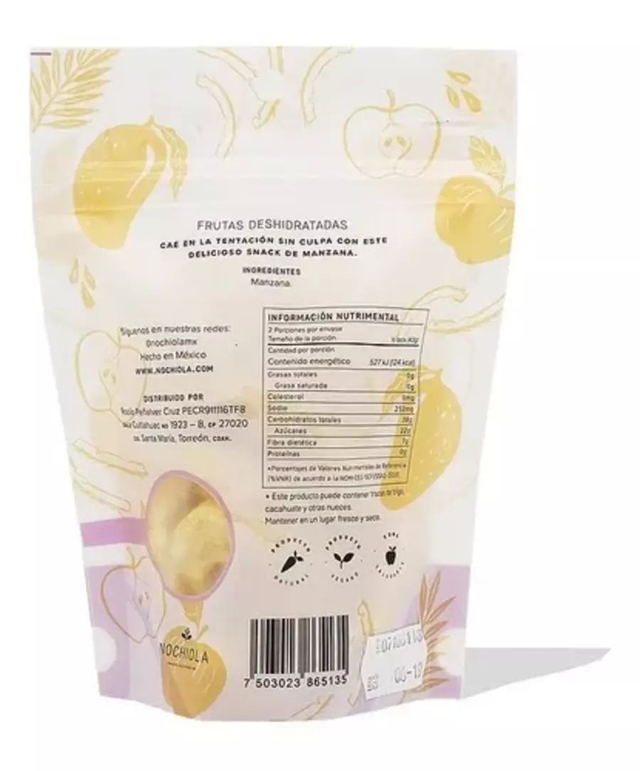 Manzana Deshidratada 80g Nochiola Vegan