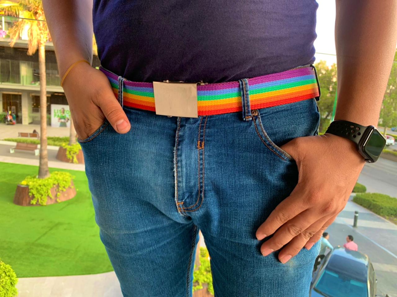 CINTURON CINTO PRIDE ARCOIRIS ORGULLO GAY LGBT MUJER HOMBRES