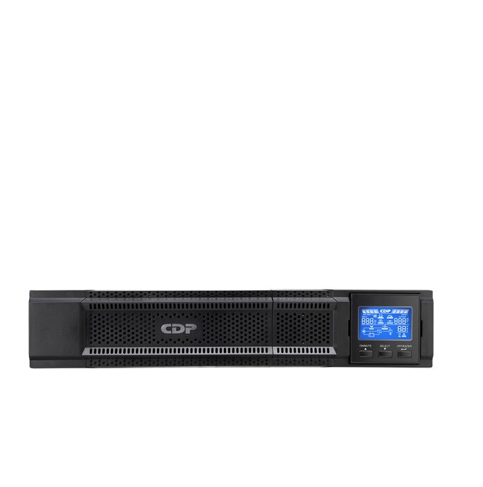 NO BREAK CDP UPO11-1 RT- TOWER- 1000VA/900W- 8 Contactos- Doble conversión- LCD- Equipo Clase A, Reacondicionado. 