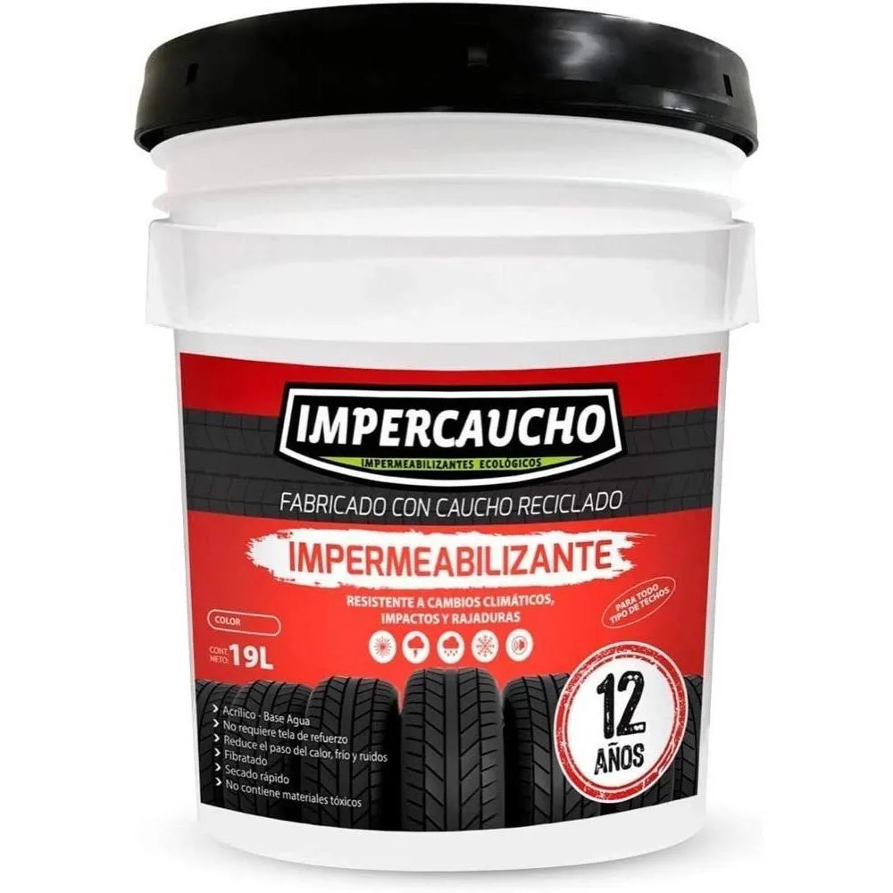 Impercaucho Impermeabilizante Alta Durabilidad 19l, 12 Años