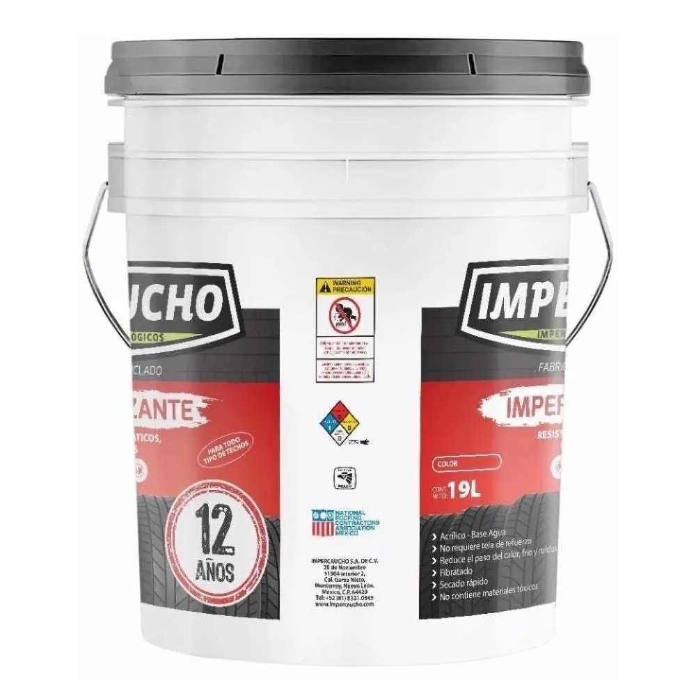 Impercaucho Impermeabilizante Alta Durabilidad 19l, 12 Años