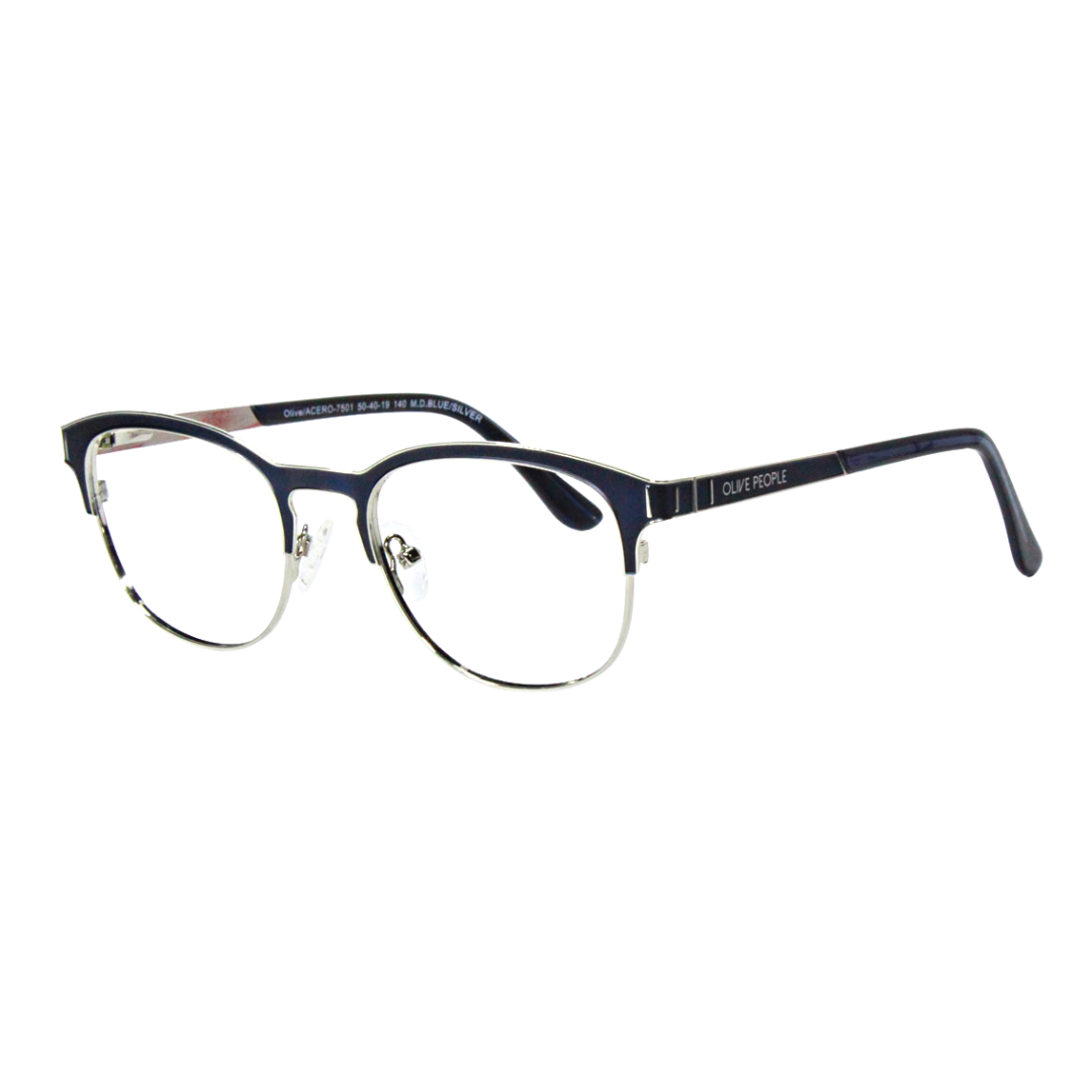 Armazón oftálmico Lente Graduable Redondo Acero Olive People Modelo 7501 Unisex