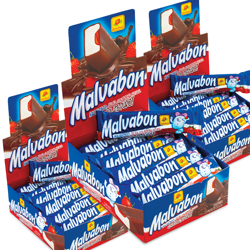 Paquete 8 Malvabon Fresa 12 piezas