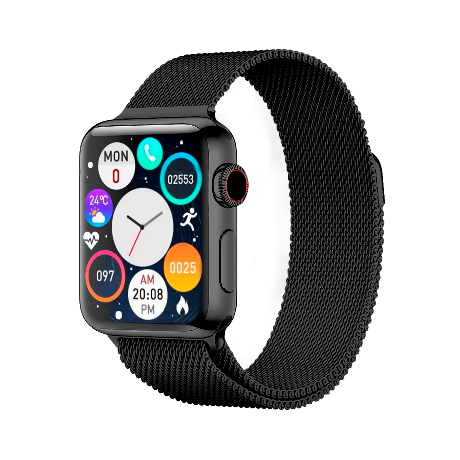 Smartwatch At7 Pro Max Reloj Inteligente Carga Inalambrica con Correa Milanese