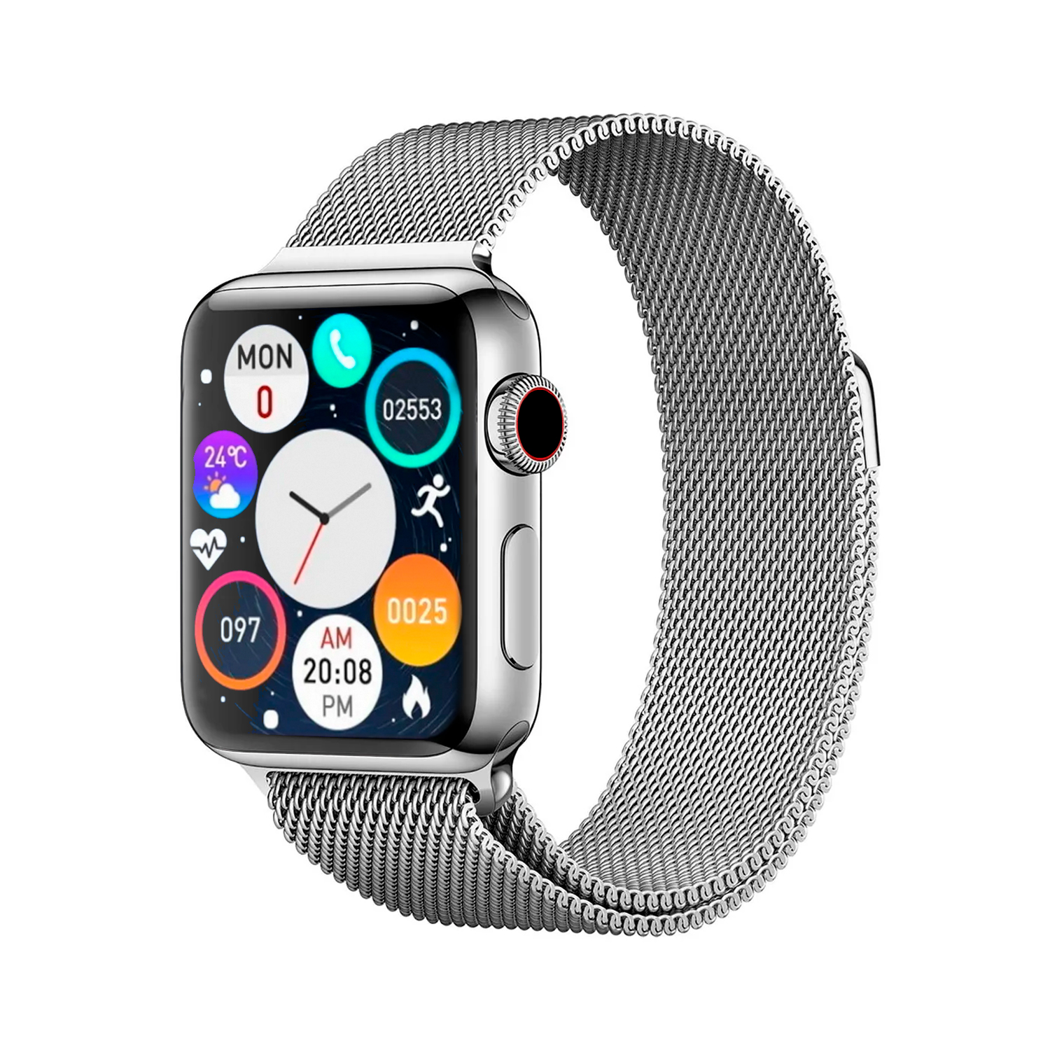 Smartwatch At7 Pro Max Reloj Inteligente Carga Inalambrica con Correa Milanese