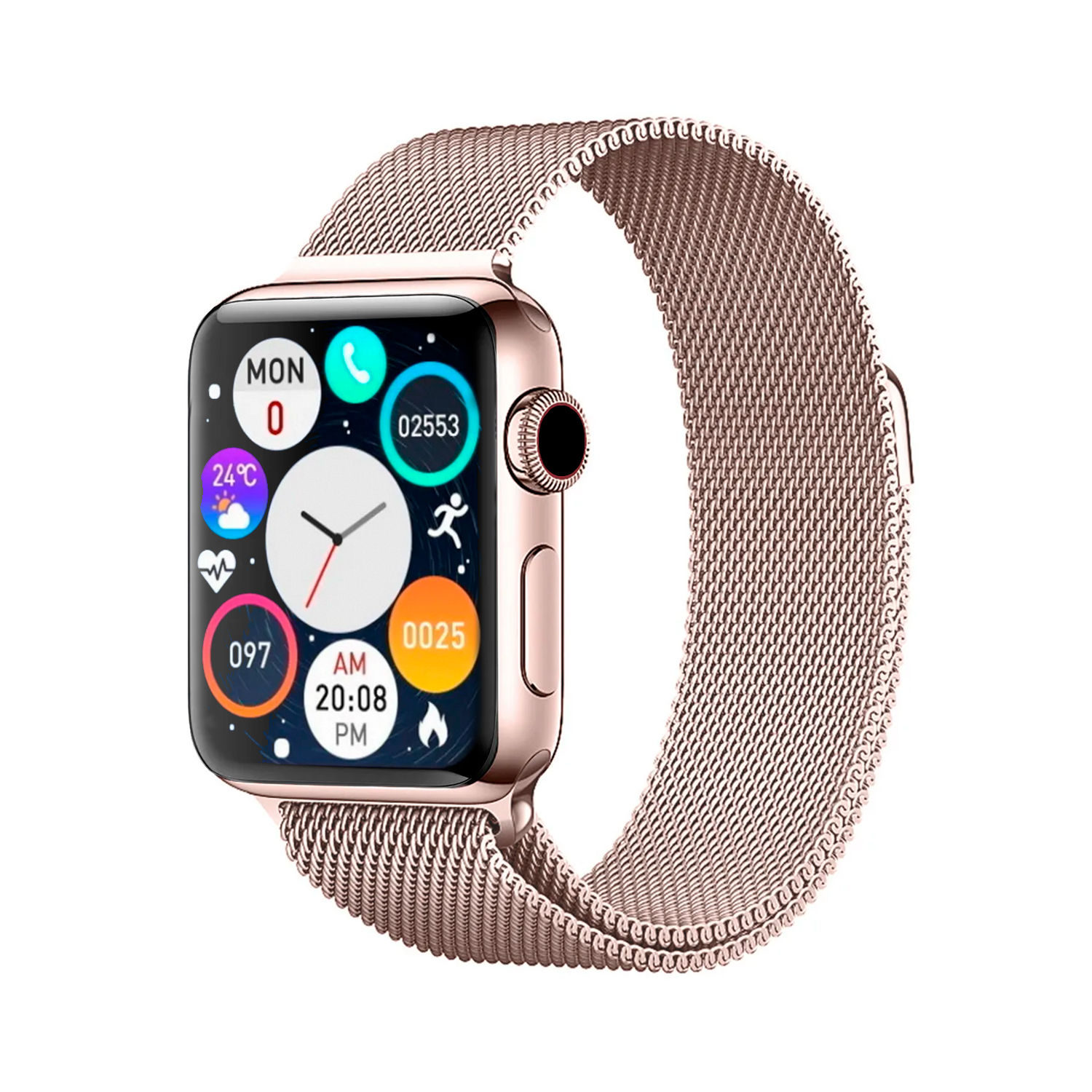 Smartwatch At7 Pro Max Reloj Inteligente Carga Inalambrica con Correa Milanese