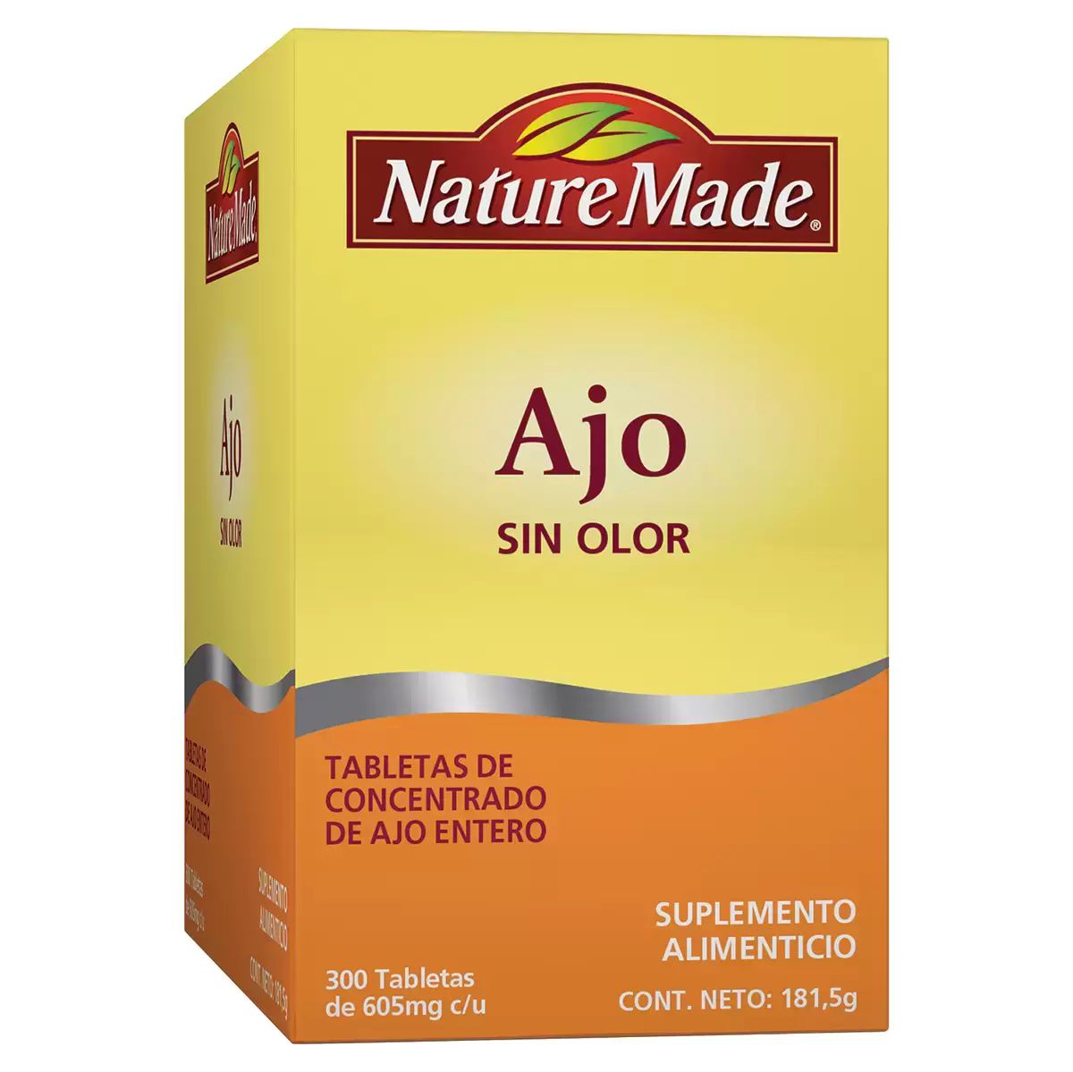 Ajo Sin Olor 300 Tabletas Nature Made Concentrado