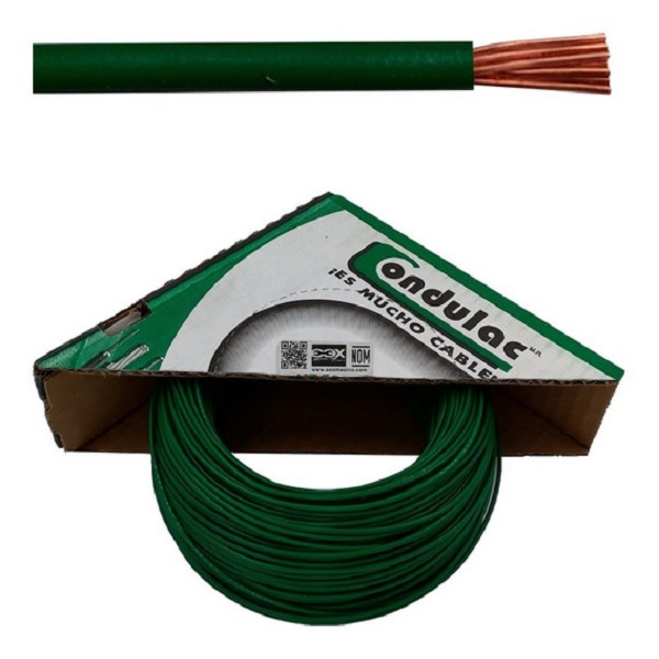 Caja 100 Mts Cable Verde Thw Cal 12 Awg 100%cobre Condulac