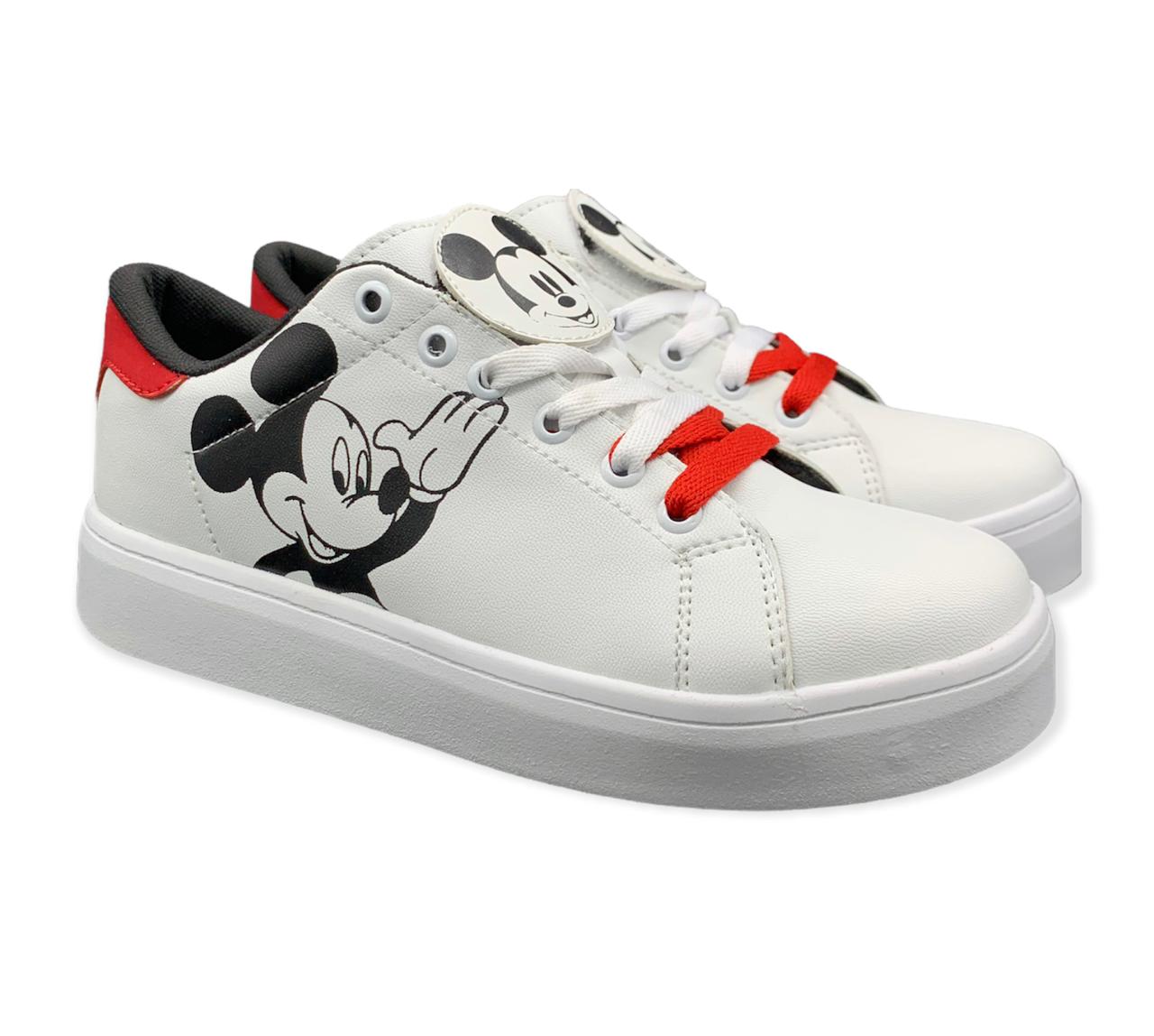 Tenis Mickey Blanco De Plataforma 23 - 26