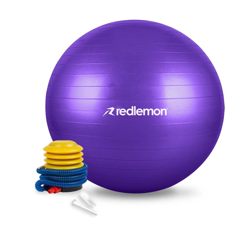 Pelota Pilates Yoga Fitness 65 Cm Con Bomba de Aire Redlemon