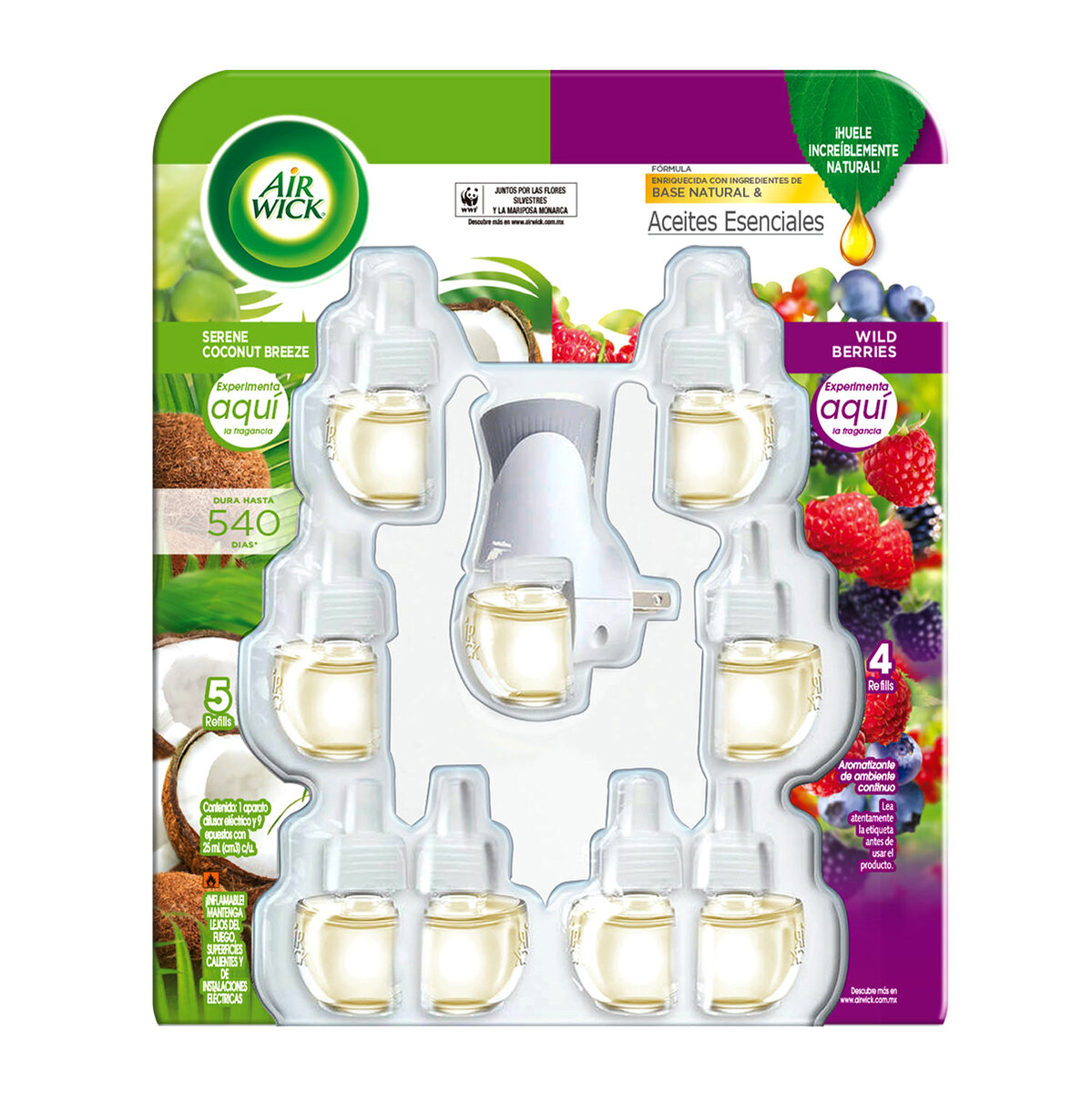 Air Wick Aromatizante Eléctrico Aparato Con 9 Repuestos