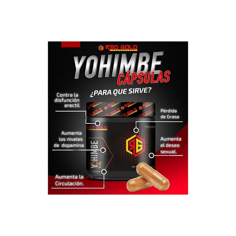 RED GOLD YOHIMBE 90 CAPSULAS 6 MG
