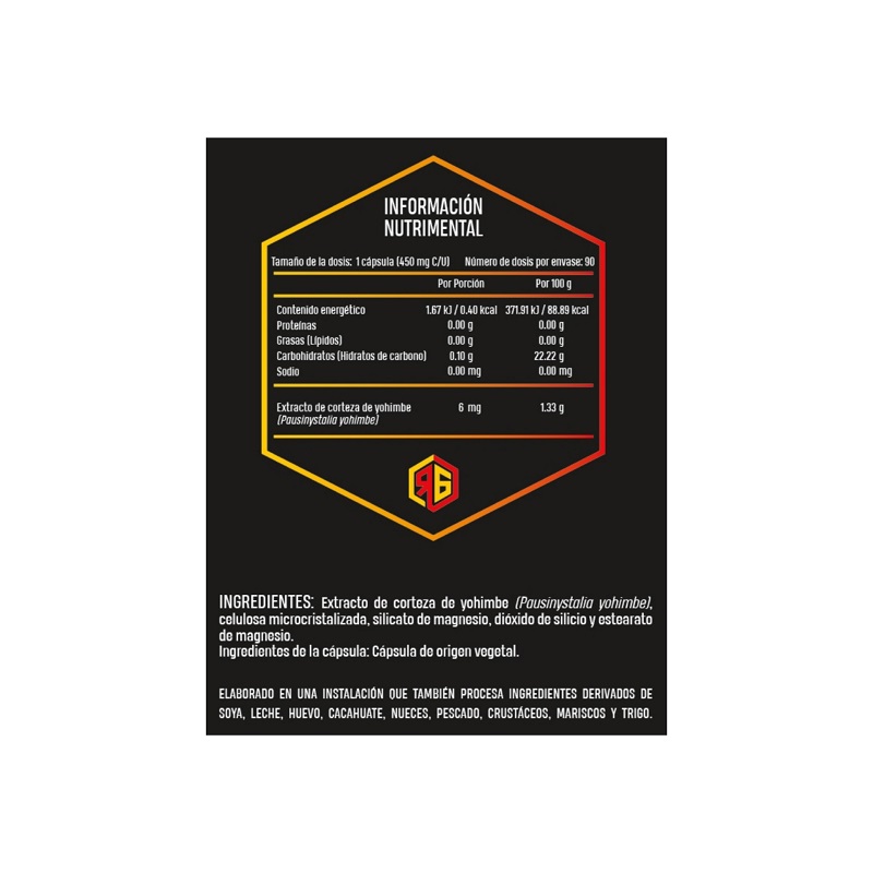 RED GOLD YOHIMBE 90 CAPSULAS 6 MG