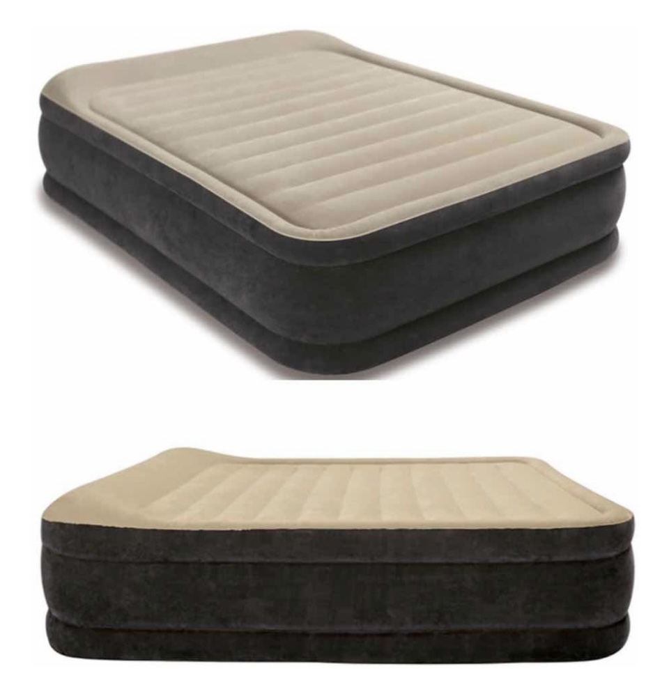 Colchon Inflable Intex Queen Size Doble Altura Premium con bomba integrada