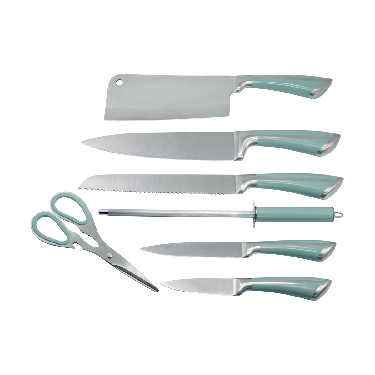 Juego de cuchillos de cocina con base 8 pzas K200J Jade