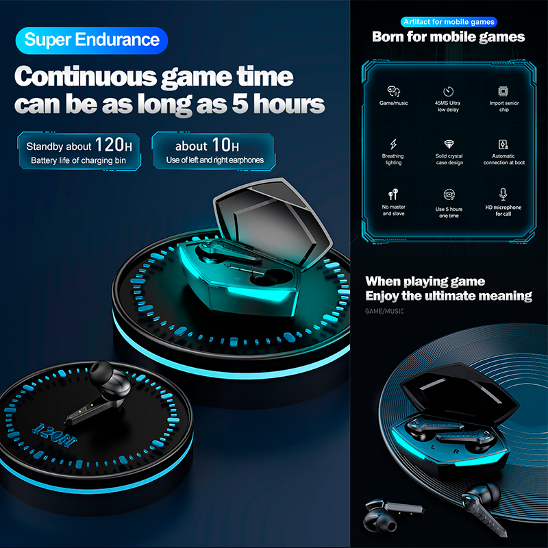 Audífonos Inalámbricos Gamer Bluetooth In Ears Bass Manos Libres Para Musica 
