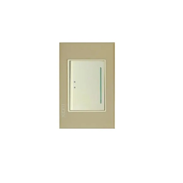 Placa 1 Apagador Escalera Lucek Cristal Dorado