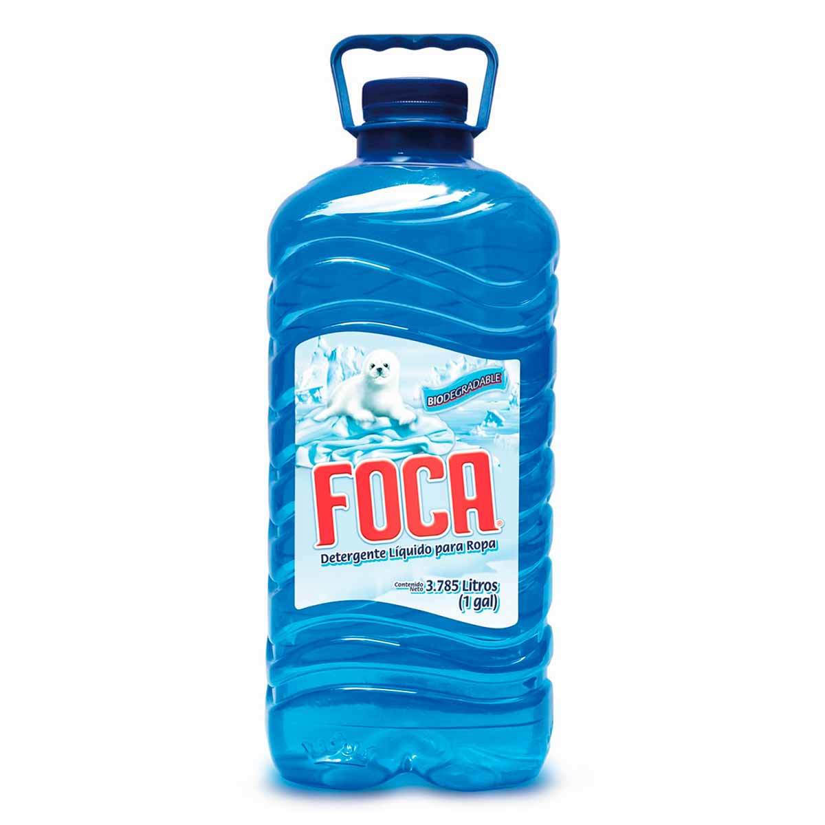 Detergente liquido Foca charola con 4 galones de 3.785L