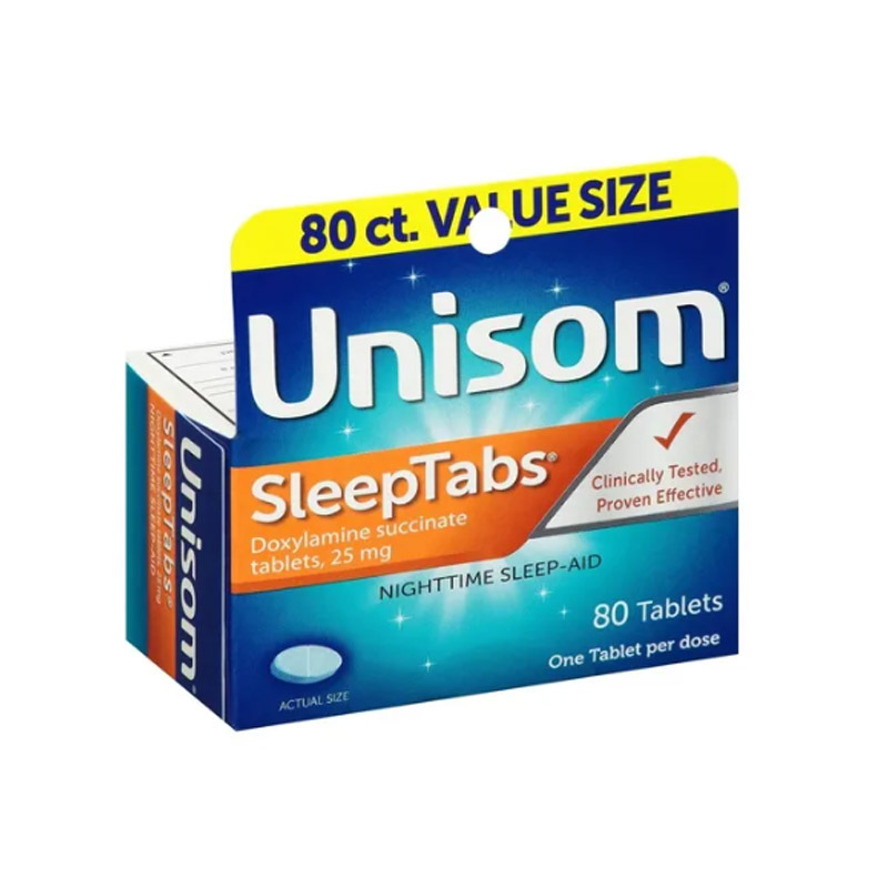 Unisom Sleep tabs Auxilio Sueño Nocturno 80 Tabletas Duerme Bien Unisom