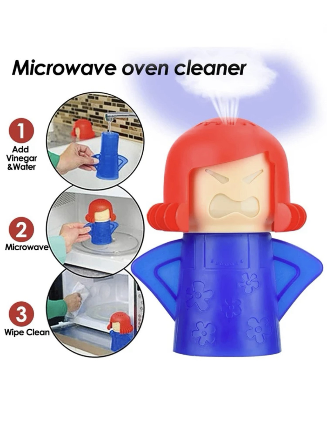 Limpia Microondas Angry Mama Limpiador Ecoamigable Ecologico Quitagrasa