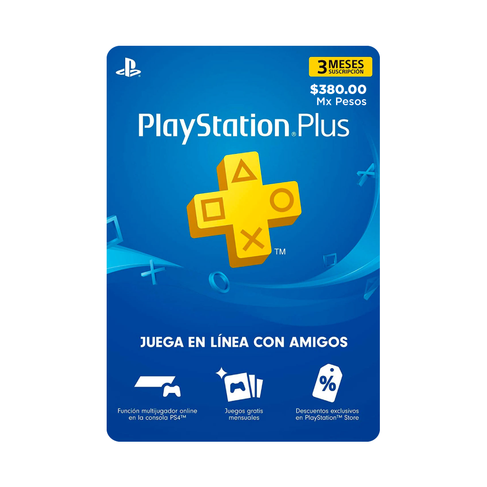 Playstation Plus 3 meses tarjeta prepago, Pin Digital
