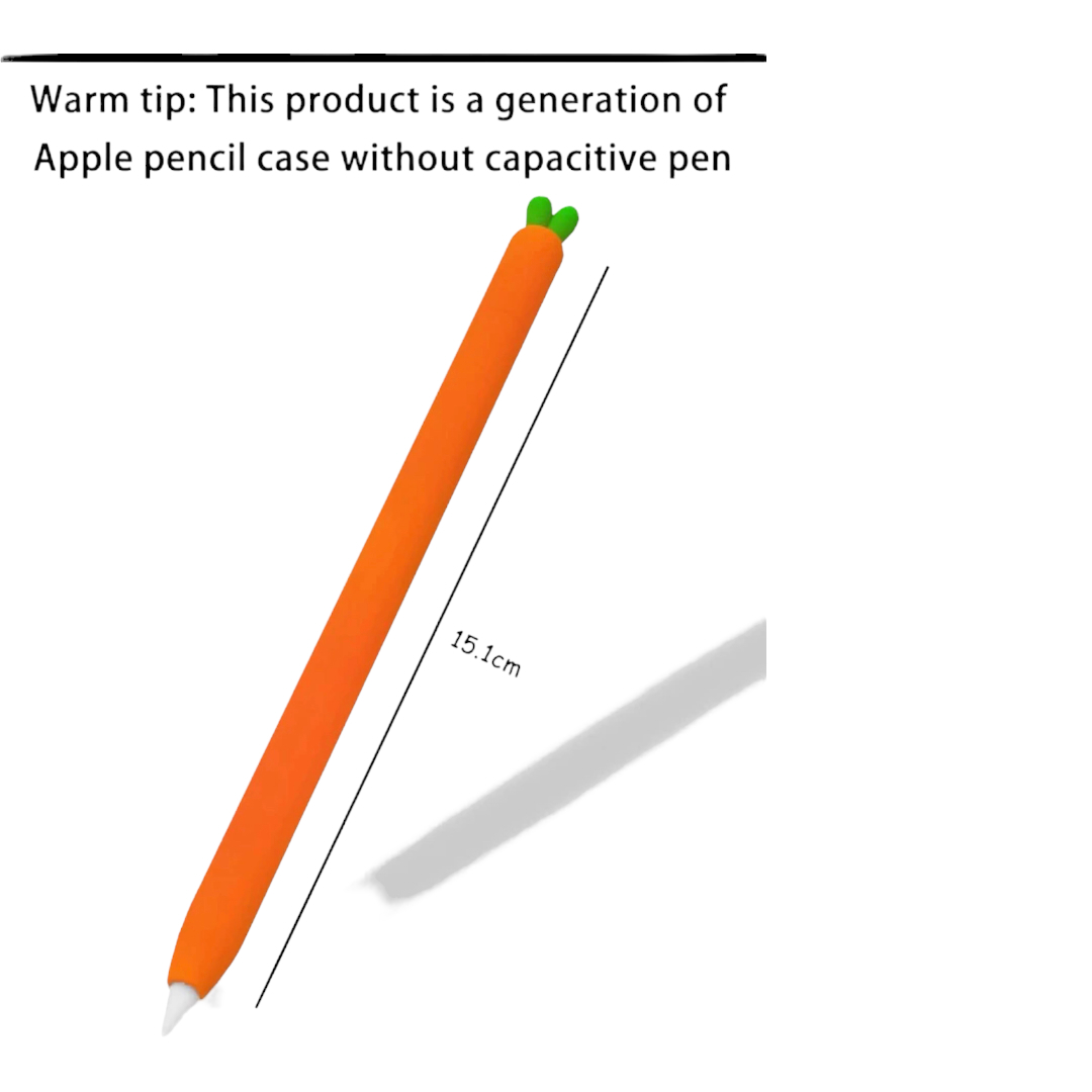 Funda De Silicona Zanahoria Para Apple Pencil 1ra Generación