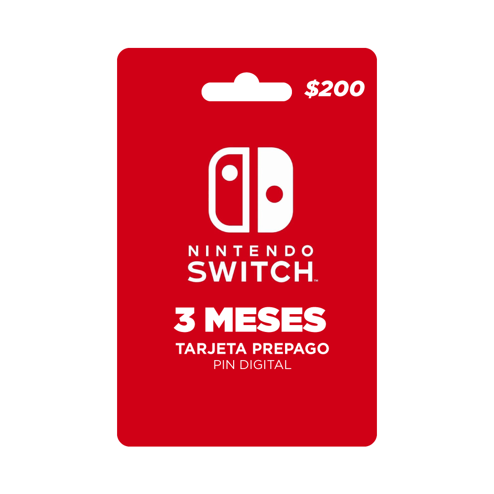 Nintendo SWITCH 3 meses, tarjeta prepago, Pin Digital