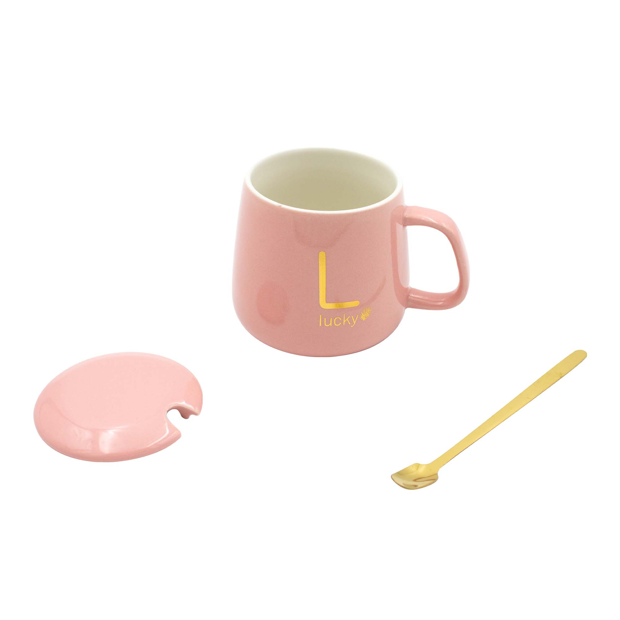 Taza de Cerámica C/Base Eléctrica para Calentar Bebidas  55C Rosa