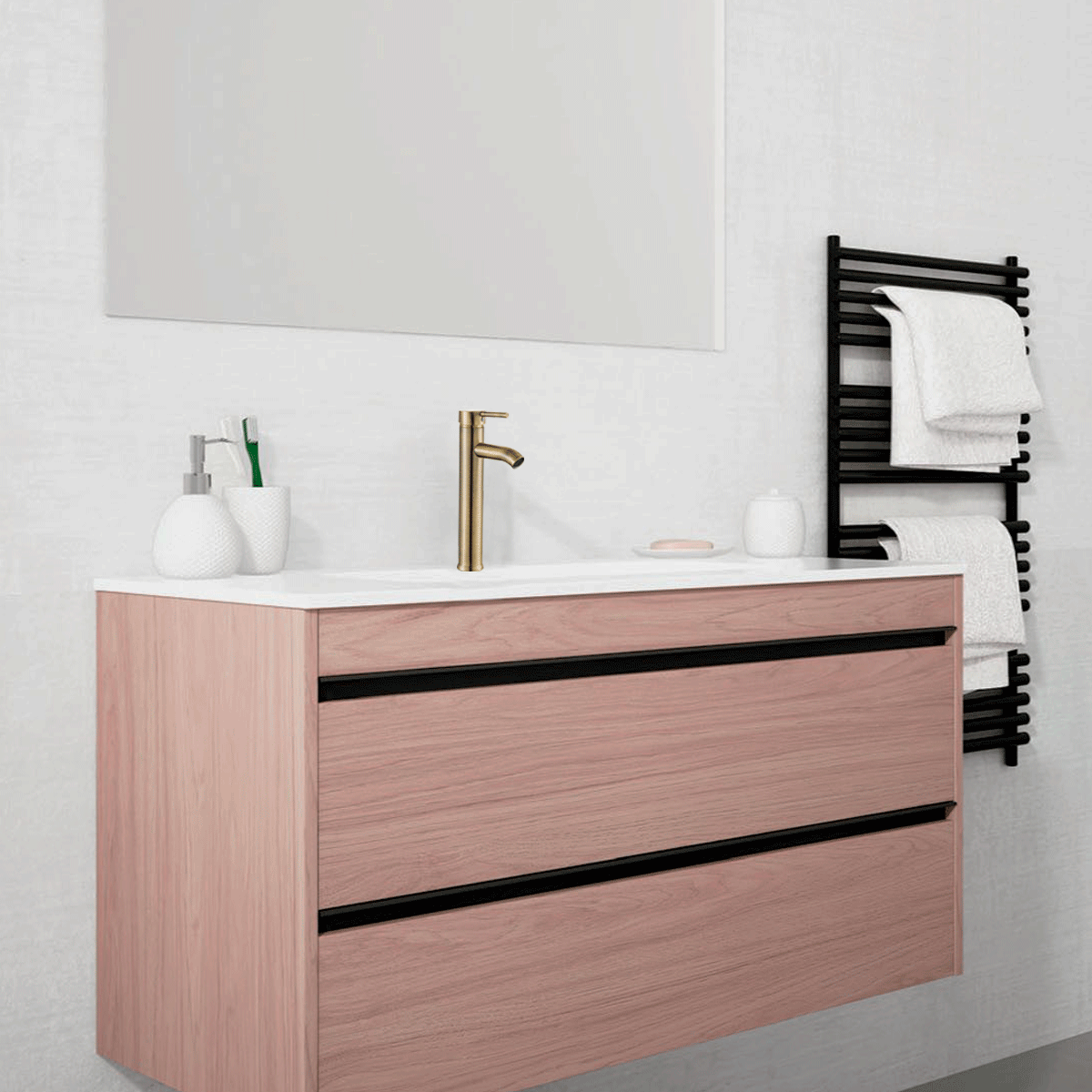 Cnx Mezcladora Monomando Para Lavabo Color Dorado