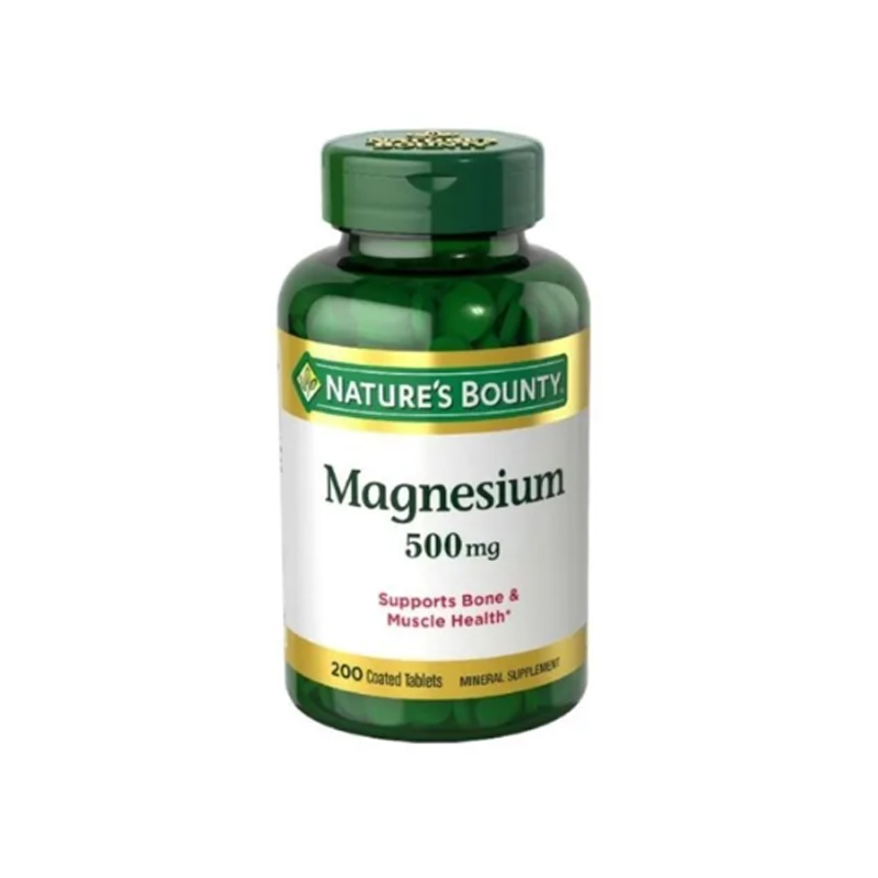 Magnesio 500mg 200 Tabletas Veganas Magnesium Natures Bounty