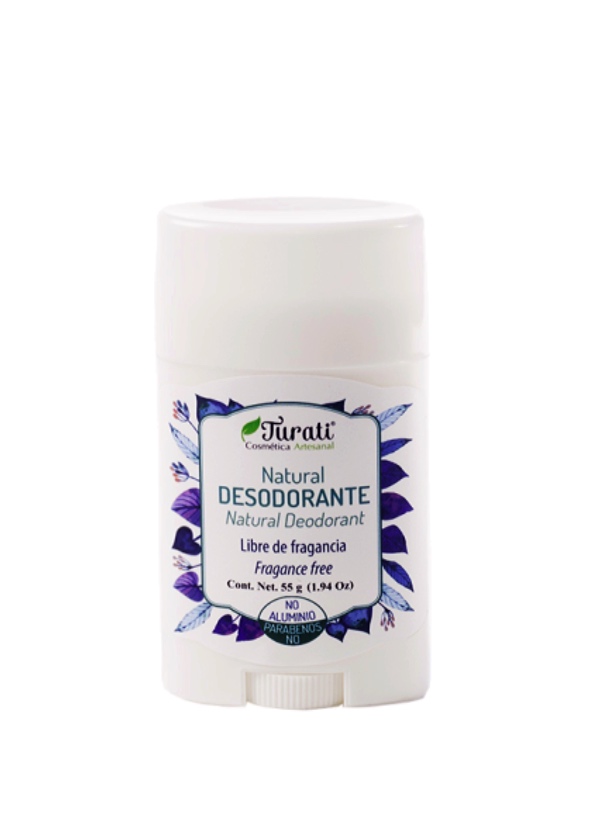 Desodorante natural Turati sin aroma 3 piezas