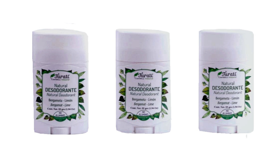 Desodorante natural Turati aroma Bergamota-Limón 3 piezas